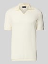 Antony Morato slim fit poloshirt met V-hals Offwhite
