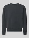 Edwin Sweatshirt aus reiner Baumwolle mit Stickerei Modell 'Axiom' Dunkelgrau