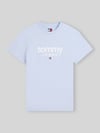 Tommy Jeans relaxed fit T-shirt van puur katoen met labelopschrift Lichtblauw