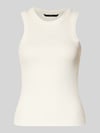 VERO MODA Slim Fit Tank Top aus Baumwoll-Mix Modell 'SMILE CAISA TANK TOP' Weiss