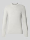 MCNEAL Strickpullover aus Baumwoll-Kaschmir-Mix mit Rundhalsausschnitt Hellgrau Melange