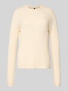 PIECES Regular Fit Strickpullover aus Viskose-Mix Modell 'FIA' Sand