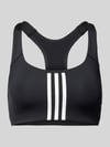 adidas Sportswear Sport-BH mit labeltypischen Streifen Black