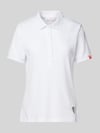 Frieda & Freddies Poloshirt mit Motiv-Print Weiss