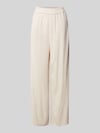 Jake*s Casual Wide Leg Stoffhose aus Viskose-Leinen-Mix Beige
