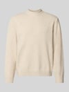 JACK & JONES Regular Fit Strickpullover mit Rundhalsausschnitt Offwhite