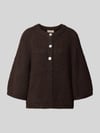 FREE/QUENT cardigan in relaxed fit met wol model 'Lulu' Donkerbruin gemêleerd