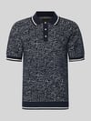 JACK & JONES Premium Koszulka polo o kroju regular fit we wzór na całej powierzchni Granatowy