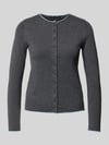 MANGO Strickjacke mit Rundhalsausschnitt Modell 'LUCCAPK' Mittelgrau