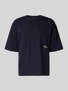 REVIEW T-Shirt mit Stitching und Rundhalsausschnitt Marine