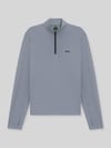 BOSS Green Regular Fit Sweatshirt mit Stehkragen Modell 'SW_Active QZ' Rauchblau