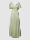 Lace & Beads Avondjurk met volants Lichtgroen