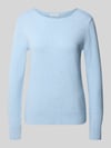 Christian Berg Woman Regular Fit Strickpullover aus Viskose-Mix mit U-Boot-Ausschnitt Hellblau Melange