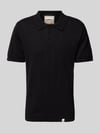 Colours & Sons Slim Fit Poloshirt mit Leinen-Anteil Black