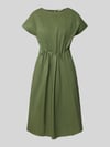 Christian Berg Woman Selection Midikleid mit Rundhalsausschnitt und Drapierungen Oliv