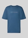 Tommy Hilfiger Regular Fit T-Shirt mit Label-Schriftzug aus reiner Baumwolle Dunkelblau