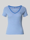 Tommy Jeans t-shirt o kroju slim fit z mieszanki bawełny Niebieski