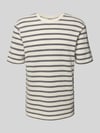 ONLY & SONS T-Shirt mit geripptem Rundhalsausschnitt Modell 'IAN' Offwhite