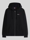 Tommy Jeans Bluza rozpinana o kroju relaxed fit z mieszanki bawełny Czarny
