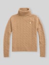 Polo Ralph Lauren Regular Fit Rollkragenpullover aus Woll-Kaschmir-Mix Camel Melange