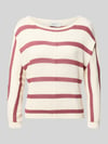 Pepe Jeans Boxy Fit Strickpullover aus Viskose-Mix Modell 'ALBERTA' Rosa