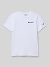 Champion T-Shirt mit Label-Stitching Weiss
