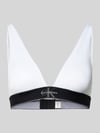 Calvin Klein Underwear Biustonosz w kroju slim fit z haftowanym logo Biały