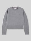 Tommy Hilfiger Sweter o kroju slim fit z czystej wełny Średnioszary