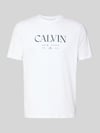 CK Calvin Klein T-Shirt mit Label-Print und Rundhalsausschnitt Weiss