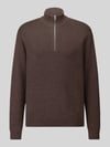 ONLY & SONS troyer o kroju regular fit z czystej bawełny model 'TING' Czekoladowy