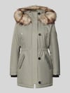ONLY Regular fit parka met labelpatch, model 'IRIS' Rietgroen