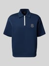Armani Exchange Loose Fit Poloshirt mit Label-Stitching Blau