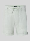 MCNEAL Leinenshorts mit Bindegürtel und Gesäßtaschen Grass