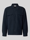 Selected Relaxed Fit Hemdjacke aus Leinen-Baumwoll-Mix Modell 'LEROY' Dunkelblau