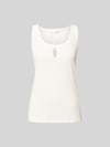 Victoria Beckham Regular fit top met linnen-aandeel Wit