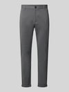 Lindbergh Hose o kroju slim fit z dodatkiem wiskozy w skróconym kroju Średnioszary