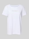 Armani Exchange T-shirt z detalem z logo Biały