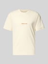 JACK & JONES T-Shirt mit Label-Stitching Modell 'NORREBRO' Offwhite