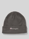 Champion Beanie mit breitem Umschlag und Logo-Stitching Anthrazit