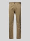 BOSS Orange Slim fit chino met Franse steekzakken Beige