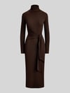 Lauren Ralph Lauren Regular Fit Freizeitkleid aus Baumwoll-Modal-Mix Dunkelbraun
