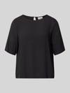 ICHI T-shirt o kroju relaxed fit z czystej wiskozy model 'Marrakech' Czarny