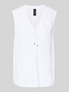 Marc Cain Regular Fit Bluse mit Zierschleife Weiss