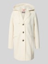 Christian Berg Woman Selection Lange jas met Capuchon en klepzakken Offwhite