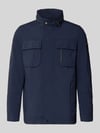 bugatti Regular fit jack met opstaande kraag Marineblauw