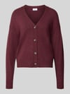 VILA Cardigan mit V-Ausschnitt Modell 'VIRIL' Bordeaux
