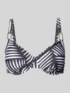 LASCANA PLUS SIZE góra od bikini z fiszbinami model 'Liv' Czarny