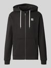 Scotch & Soda Sweatjacke mit Logo-Patch und Känguru-Tasche Black
