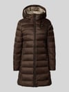 Blauer USA Daunenmantel mit Kapuze Modell 'AGNES' Dunkelbraun