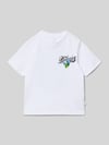 JACK & JONES T-Shirt mit Motiv-Print Weiss